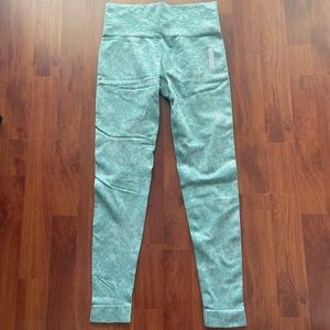 Gymshark Adapt Animal Seamless Leggings - Light Teal - Size: S